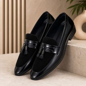 house of common Loafers For Men (Black , 7)
