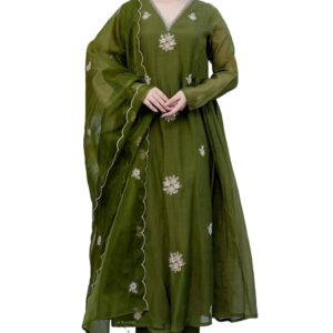 Women Embroidery Kurta and Pant Set with Dupatta