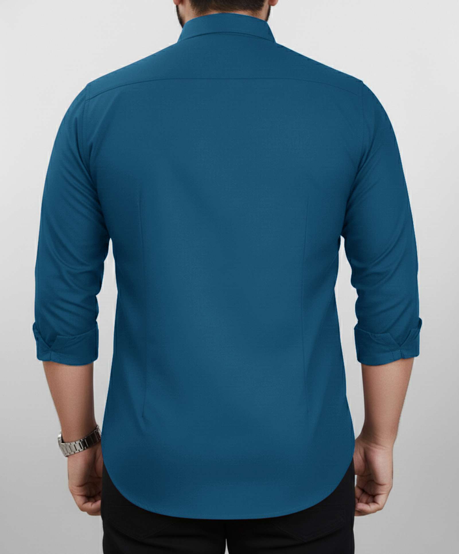 AVOLT Men Regular Fit Solid Spread Collar Formal Shirt - Image 2