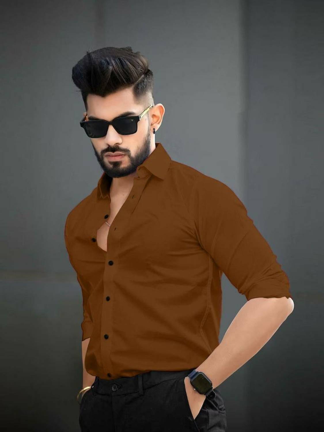 EVIQE Men Regular Fit Solid Formal Shirt - Image 3