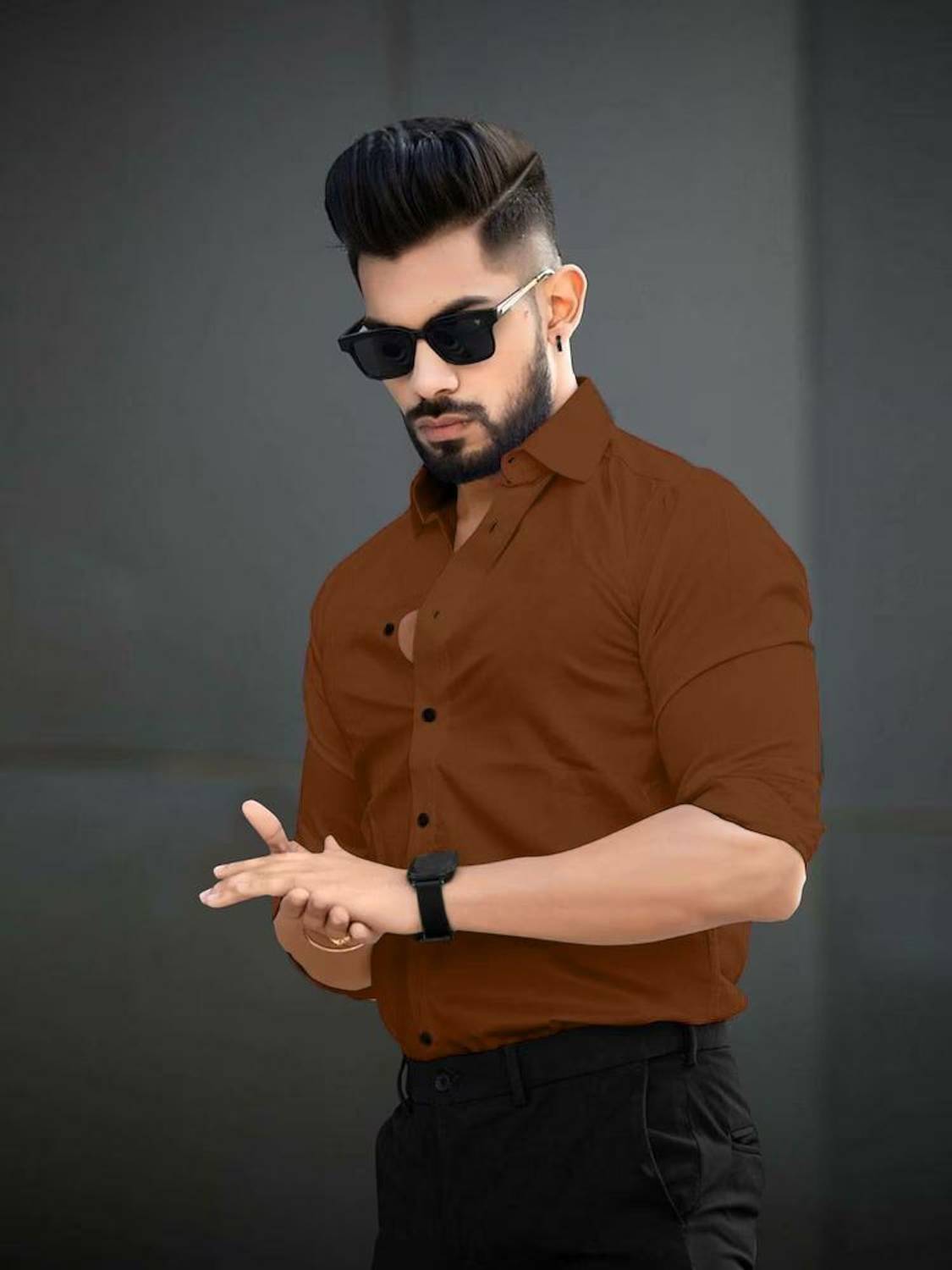 EVIQE Men Regular Fit Solid Formal Shirt - Image 2